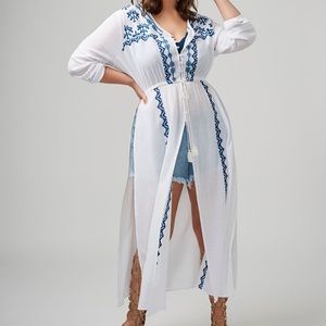 NWT Lane Bryant Duster button- shirt